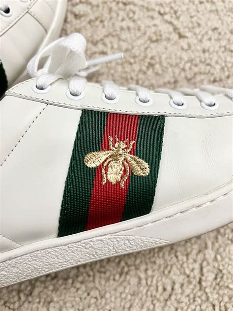 gucci bee sneakers used grailed|Gucci ace bee embroidered sneakers.